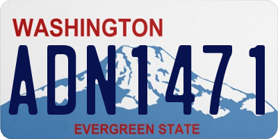 WA license plate ADN1471