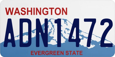 WA license plate ADN1472