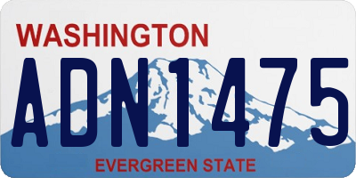 WA license plate ADN1475