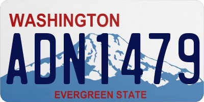 WA license plate ADN1479