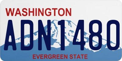 WA license plate ADN1480