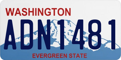 WA license plate ADN1481
