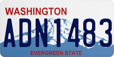 WA license plate ADN1483