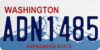 WA license plate ADN1485