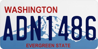 WA license plate ADN1486