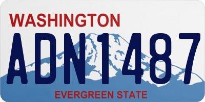 WA license plate ADN1487