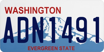 WA license plate ADN1491