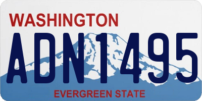 WA license plate ADN1495