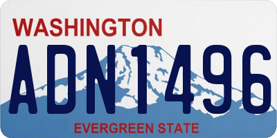 WA license plate ADN1496