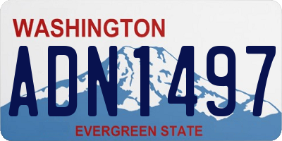 WA license plate ADN1497