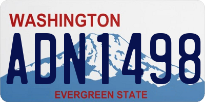 WA license plate ADN1498