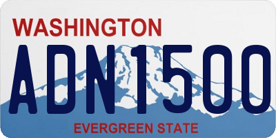 WA license plate ADN1500