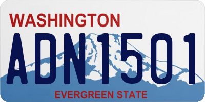 WA license plate ADN1501