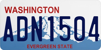 WA license plate ADN1504