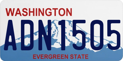 WA license plate ADN1505
