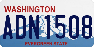 WA license plate ADN1508