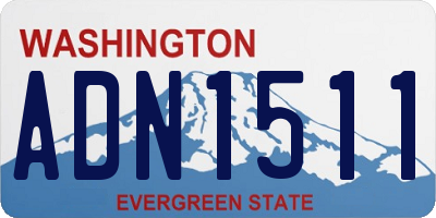 WA license plate ADN1511