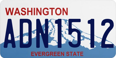 WA license plate ADN1512