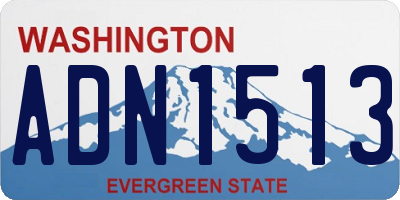 WA license plate ADN1513