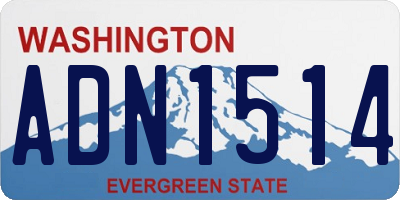 WA license plate ADN1514