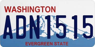 WA license plate ADN1515