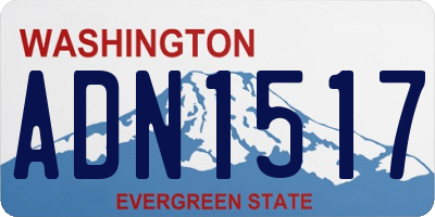 WA license plate ADN1517