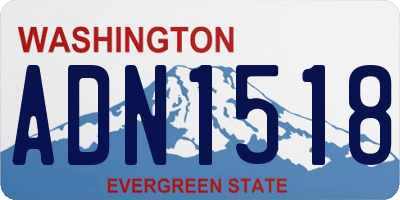 WA license plate ADN1518
