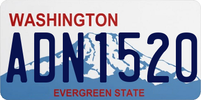 WA license plate ADN1520