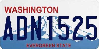 WA license plate ADN1525