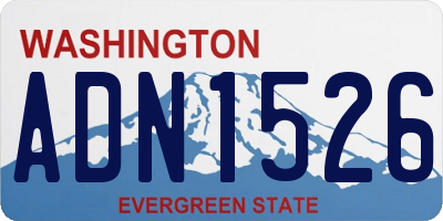 WA license plate ADN1526