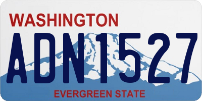 WA license plate ADN1527