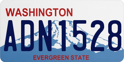 WA license plate ADN1528