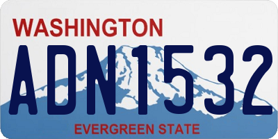 WA license plate ADN1532