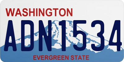 WA license plate ADN1534