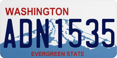 WA license plate ADN1535