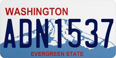 WA license plate ADN1537