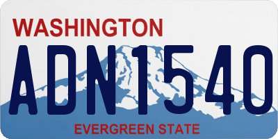 WA license plate ADN1540