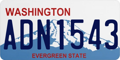 WA license plate ADN1543