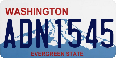 WA license plate ADN1545