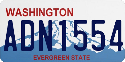 WA license plate ADN1554