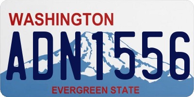 WA license plate ADN1556