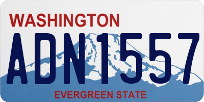 WA license plate ADN1557