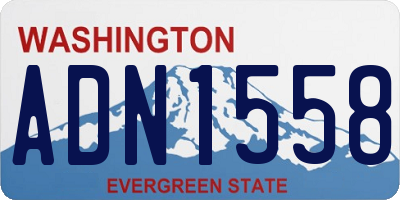 WA license plate ADN1558