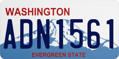 WA license plate ADN1561