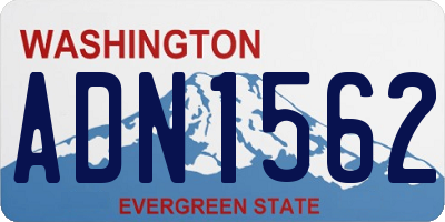 WA license plate ADN1562