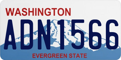 WA license plate ADN1566