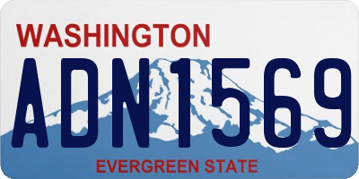 WA license plate ADN1569
