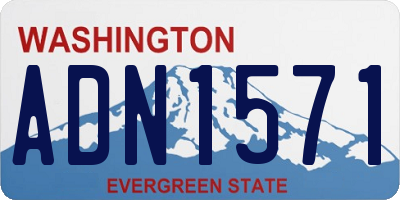 WA license plate ADN1571