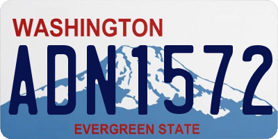 WA license plate ADN1572
