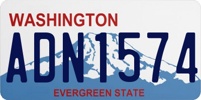 WA license plate ADN1574